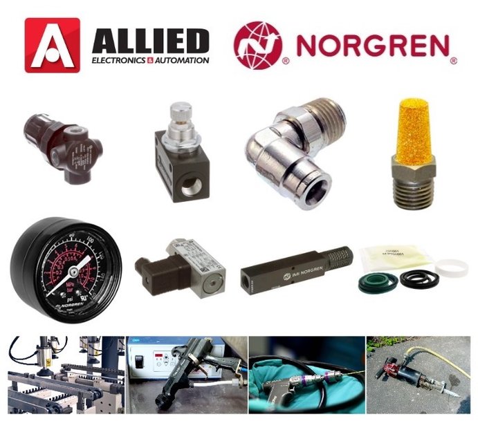 Allied Electronics & Automation Supplies More Than 1,600 Ready-to-Ship Pneumatic Products from Norgren
